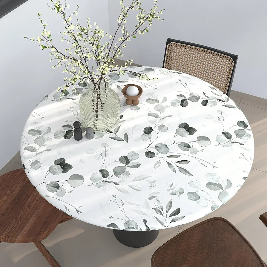 Gray Leaf Wallpaper Peel and Stick Vintage Leaf Contact Paper White Greenery Floral Wallpaper 17.4" x 118" Waterproof Self-Adhesive Wall Covering for Bedroom Countertop Desk Cabinets